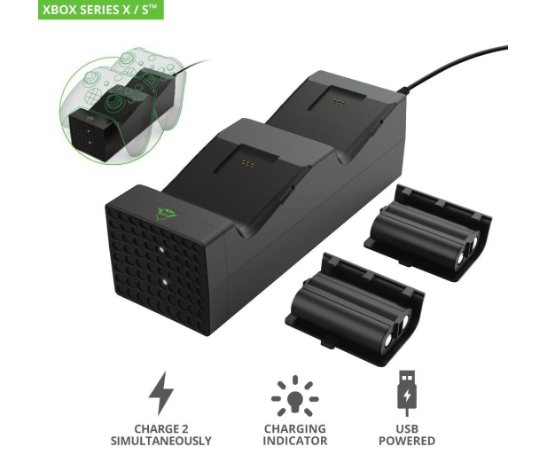 Trust Ładowarka do Padów XBOX Series X\S Trust GXT250 Duo Charge D - 1386288 - zdjęcie 5